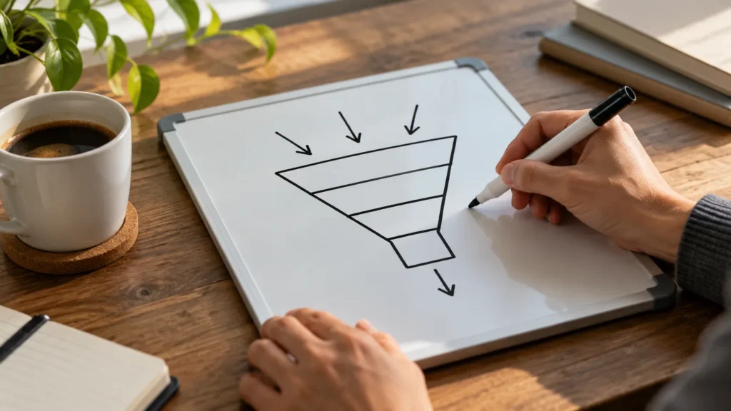Embudo de ventas en una estrategia de marketing
